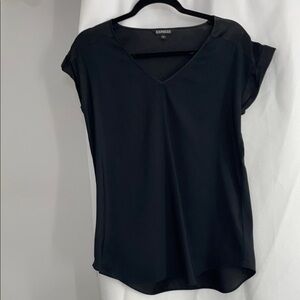 Express Women's Black V-Neck Top/blouse